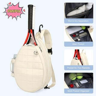 [PNPIA] Túi Tennis, Ba Lô Tennis Quilted Chứa 2 Vợt, Túi Pickleball Sling Chống Thấm Nước Cho Nữ, Nam Và Thanh Niên Boutique