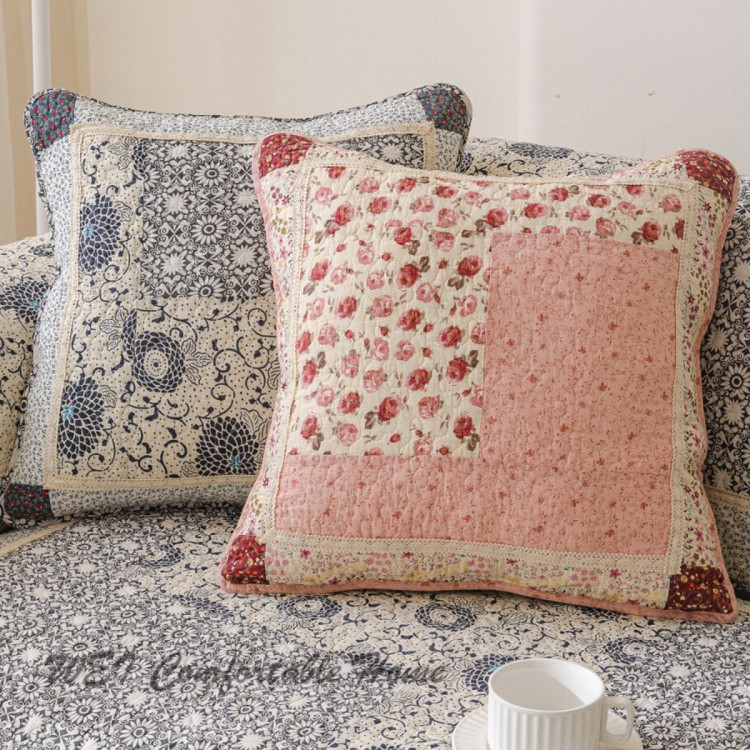 Đệm Sofa Cotton Chắp Vá Không Trượt, Bọc Sofa Chần Tay Chắp Vá, Đệm Ghế Sofa Mộc Mạc