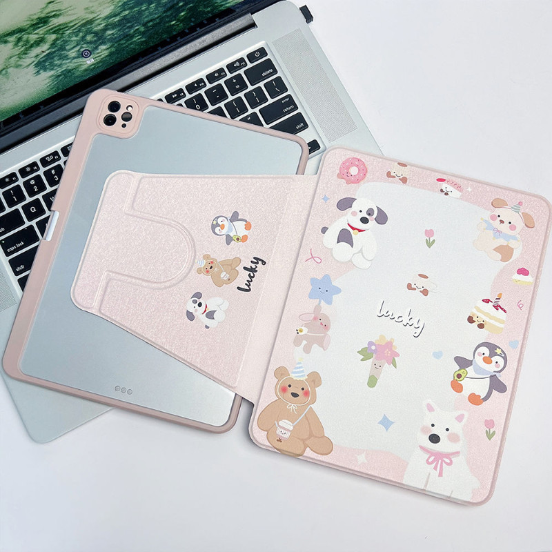 Ốp bảo vệ cho Samsung Galaxy S10ULTRA Tab A9 Plus Tab A7 lite Tab S6 lite 10.4inch S9plus / s10plus 12.4inch S9 FE + S7plus / S8plus Vỏ Acrylic xoay có khe cắm bút