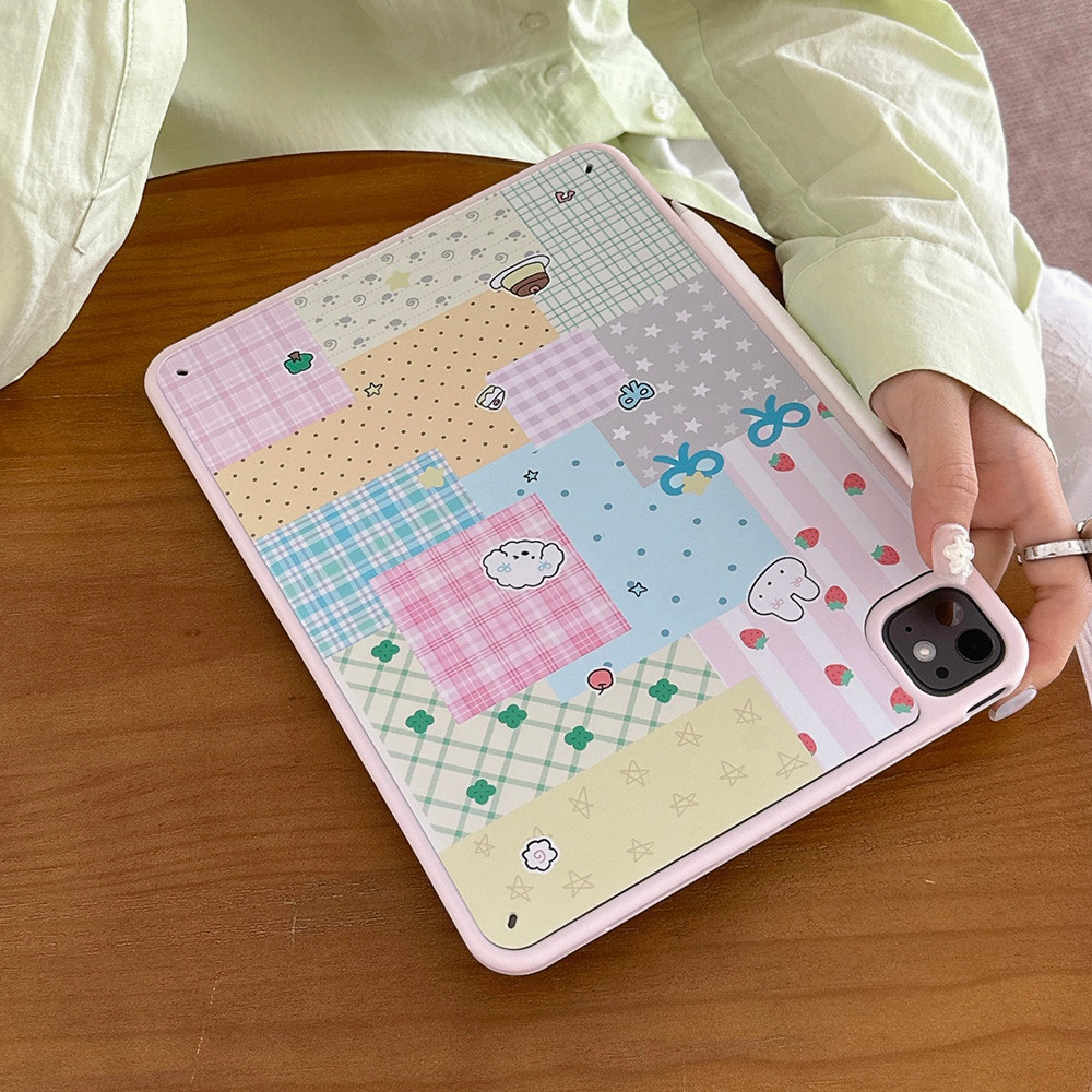 Vỏ Acrylic Cứng Tuya Bunny Puppy Cover Cho Mini6 Mini7 A17Pro IPad 5 6 7 8 9 10 11 A16 Air 2 3 4 5 6 Air 11 M2 Pro10.5 10.2 "Pro11 2018 2020 2021 2022 M4 Pro13 2024 2025