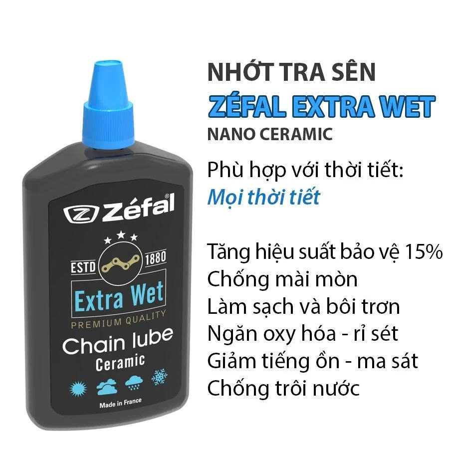 DẦU TRA SÊN XE ĐẠP ZEFAL EXTRA WET 120ML