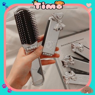 Gương Lược Cầm Tay Chải Tóc 2 Trong 1 Gấp Gọn Tiện Dụng Hoạ Hình Cinnamoroll Timo GL20