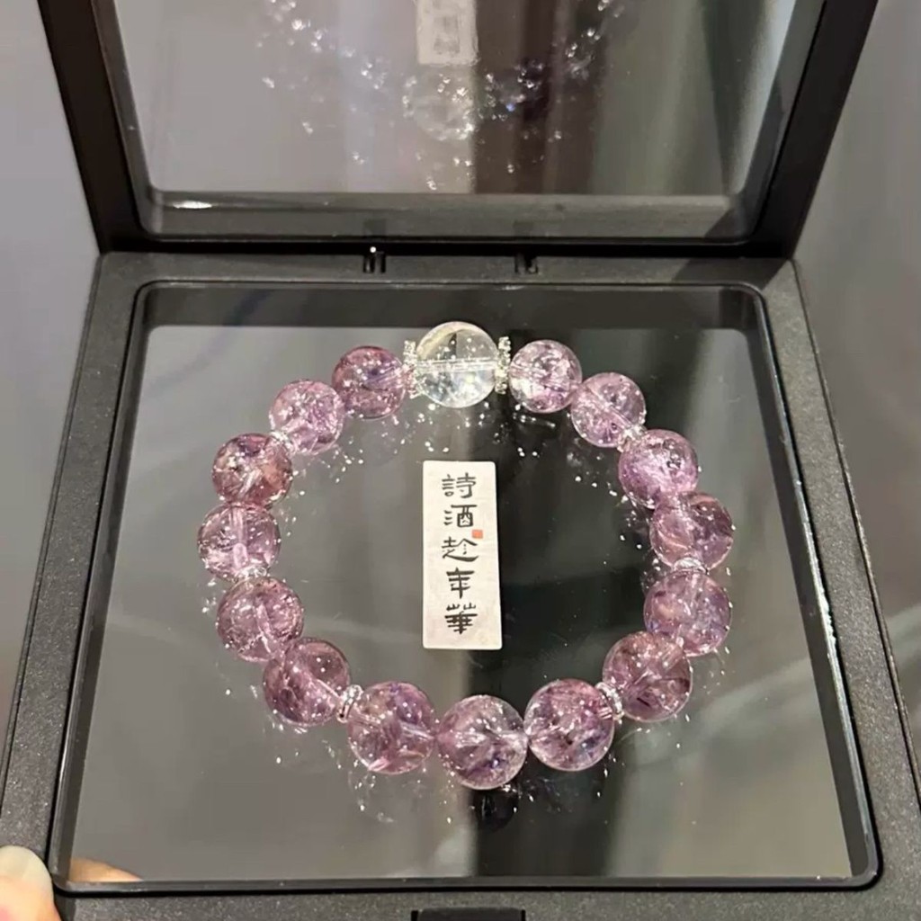 Phong Cách Đền Thờ Thạch Anh Tím Dân Tộc Vòng Tay Truyền Thống Đền Thờ Văn Hóa Sáng Tạo Vòng Tay Ngọc Trai Nước Trắng