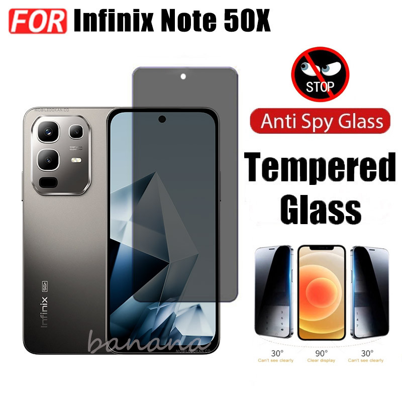 Dành cho Infinix Note 50X Kính cường lực chống ánh sáng xanh Infinix Note 50 Pro + Kính cường lực chống gián điệp Bảo vệ màn hình + Phim ống kính máy ảnh + Phim mặt sau