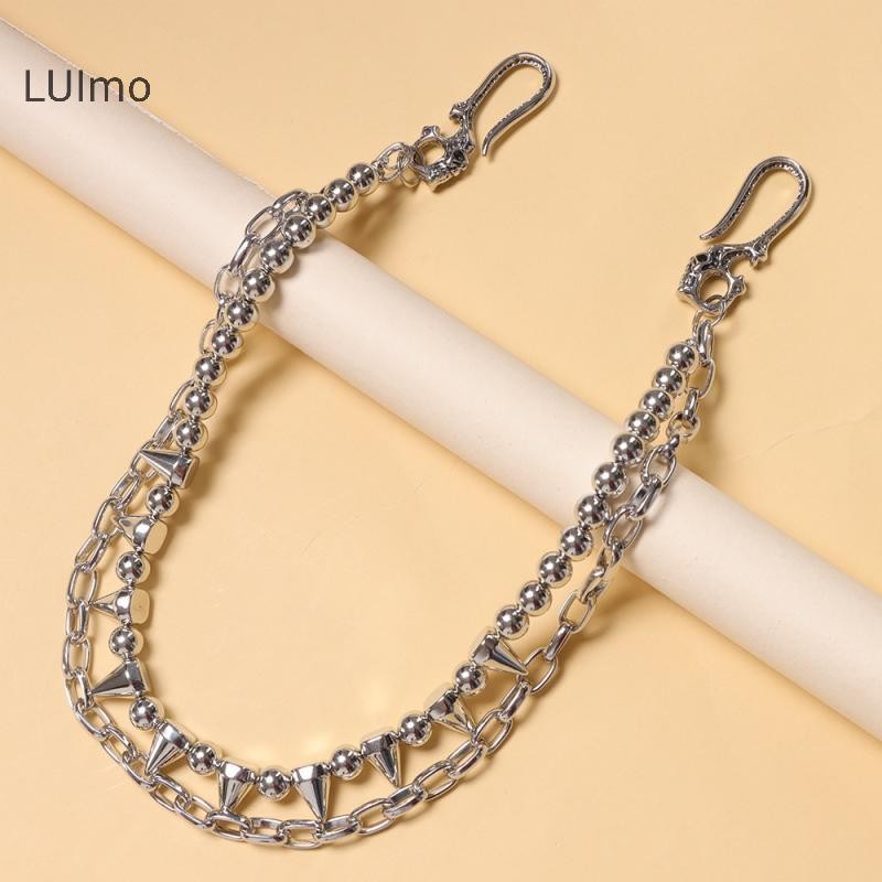 LUImo Hip-hop Punk Kim Loại Đinh Tán Quần Dây Xích Nhiều Lớp Eo Dây Xích Dành Cho Nam Nữ Trang Điểm Quần Dây Xích Phụ Kiện Trang Sức SBS