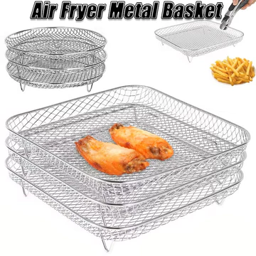 Nồi chiên không khí Phụ kiện Máy khử nước hình chữ nhật Giá nồi chiên không khí Giá đỡ Máy khử nước Kết cấu thép không gỉ Thích hợp cho nồi chiên