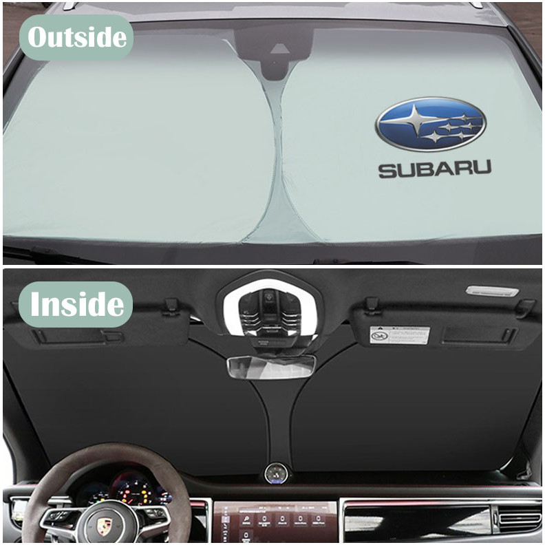 Subaru Có Thể Gập Lại Tấm Che Nắng Kính Chắn Gió Tấm Che Nắng Ô Tô Chống Nắng UV Chặn Công Cụ Làm Mát Cho BRZ Forester Legacy Outback WRX WRX STI Impreza XV