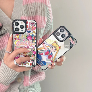 Ốp điện thoại gương hoạt hình dễ thương Sailor Moon cho iPhone 16 15 11 12 13 14 Pro Max X Xr Xs