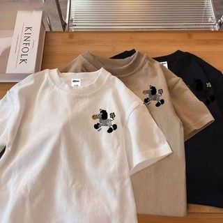 Áo thun ngắn tay cotton mới cho bé trai và bé gái mùa hè, áo in họa tiết ngựa vằn thời trang cho trẻ em