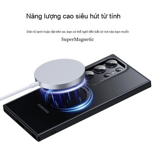 Ốp lưng Samsung Galaxy chống sốc chống vân tay chân đế xoay 360° hỗ trợ từ tính cho S23 S24 S25 S26 Ultra Plus