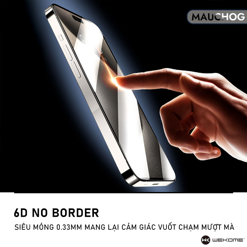 Kính Cường Lực Trong Suốt WK  Không Viền Đen Cho Điện Thoại iPhone 17 Pro Max 16 15 14
