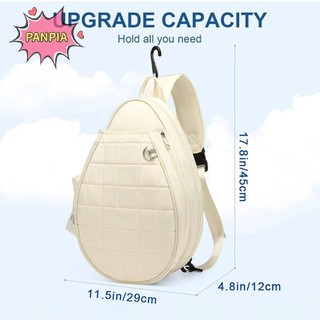 [PNPIA] Túi Tennis, Ba Lô Tennis Quilted Chứa 2 Vợt, Túi Pickleball Sling Chống Thấm Nước Cho Nữ, Nam Và Thanh Niên Boutique