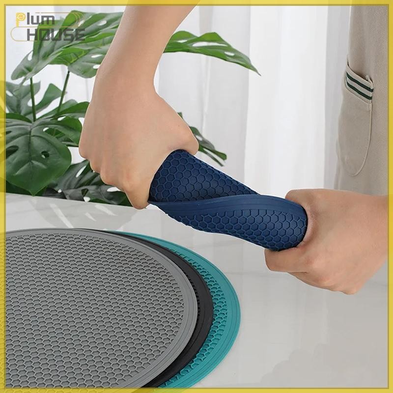 PlumHOUSE Thảm Silicon Lớn Coaster Chịu Nhiệt Placemat Honeb Chống Trơn Trượt Nồi Giá Để Bàn Thảm Cốc Tròn Thảm Phụ Kiện Nhà Bếp VN