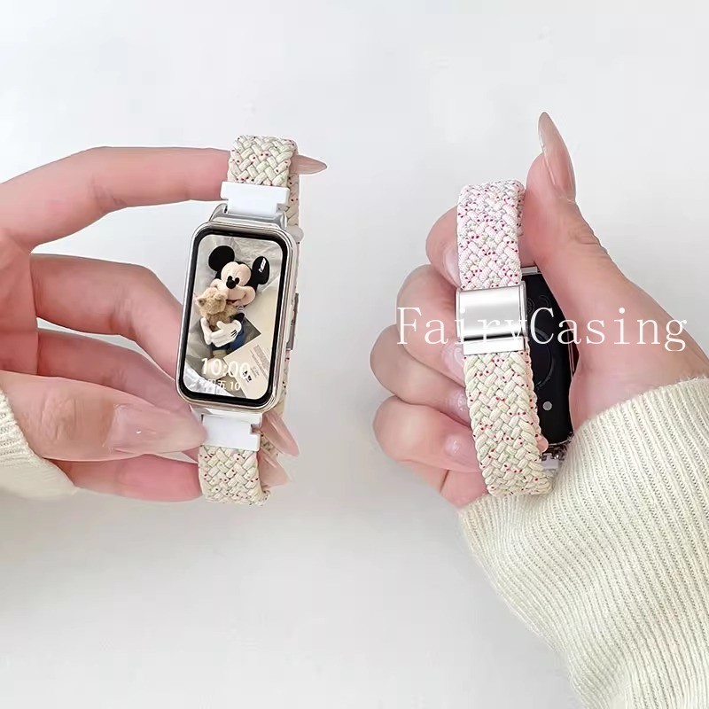 Dây đeo vòng Nylon cho Huawei Band 11 Pro 10 9 8 7 6 Pro Vòng đeo tay thoáng khí cho Huawei Honor Band 9 Phụ kiện dây đeo cổ tay