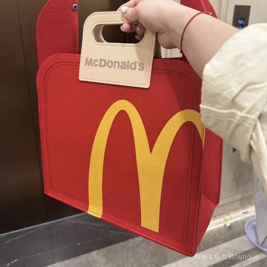 [Aria] Túi nỉ Maimai kỷ niệm 28 năm McDonald's, vẻ ngoài cao cấp, dung tích lớn, túi xách bộ sưu tập lưu trữ