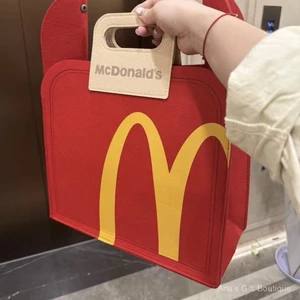 Túi nỉ Maimai kỷ niệm 28 năm McDonald's, vẻ ngoài cao cấp, dung tích lớn, túi xách bộ sưu tập lưu trữ