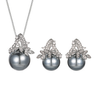 Châu Âu Mỹ ins Phong Cách Mới Zircon Ngọc Trai Bộ Hoa Nữ