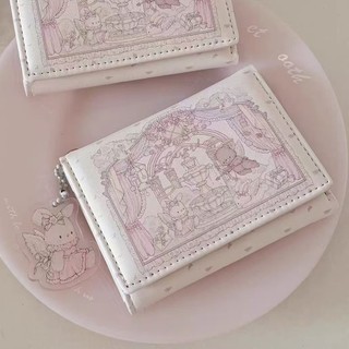 Ví nữ in hình thỏ ngọt ngào thời trang dễ thương có thể gập lại Ví đựng tiền xu đa chức năng