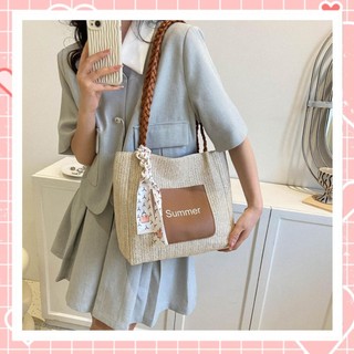 [ TẶNG KHĂN LỤA ] Túi xách nữ túi tote công sở da cói thời trang đi học đi chơi Liistore K286