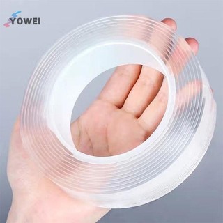 Băng keo hai mặt trong suốt YOWEI 1/2/3/5m – chống thấm, tái sử dụng, làm sạch được – dùng cho nhà bếp, phòng tắm VN