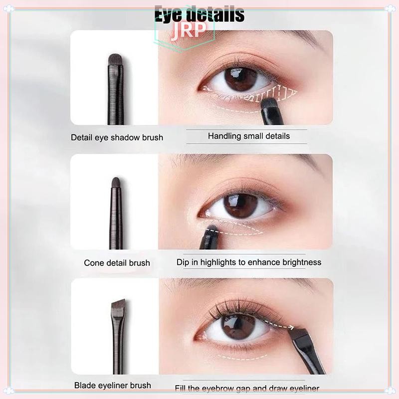 SmallbrainsJr Bộ cọ trang điểm đa năng cho mắt: phấn mắt, lông mày, contour, kẻ viền, dùng cho nữ