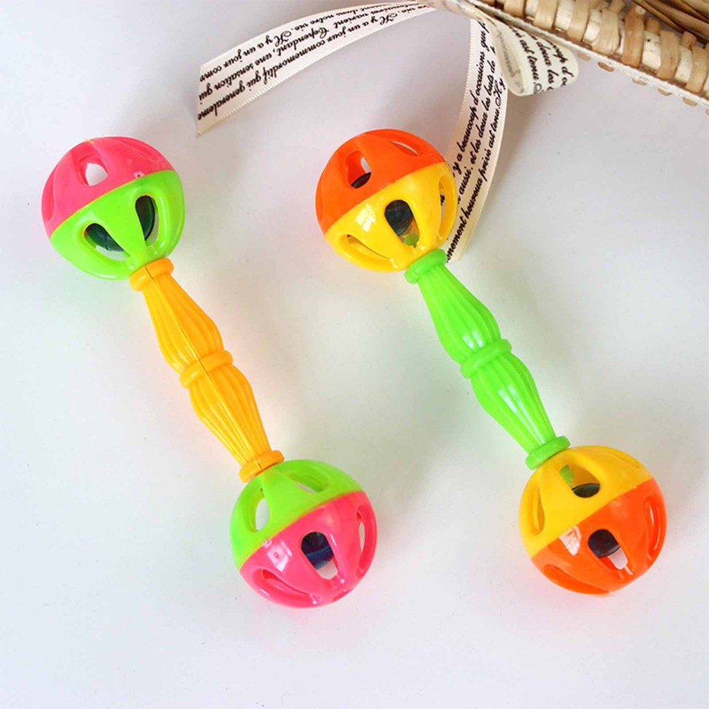 Hai Đầu Chuông Bóng Lục Lạc Phát Triển Trẻ Sơ Sinh Tay Cầm Đồ Chơi Cho Bé 0-6 Tháng Tuổi Đồ Chơi Cho Bé