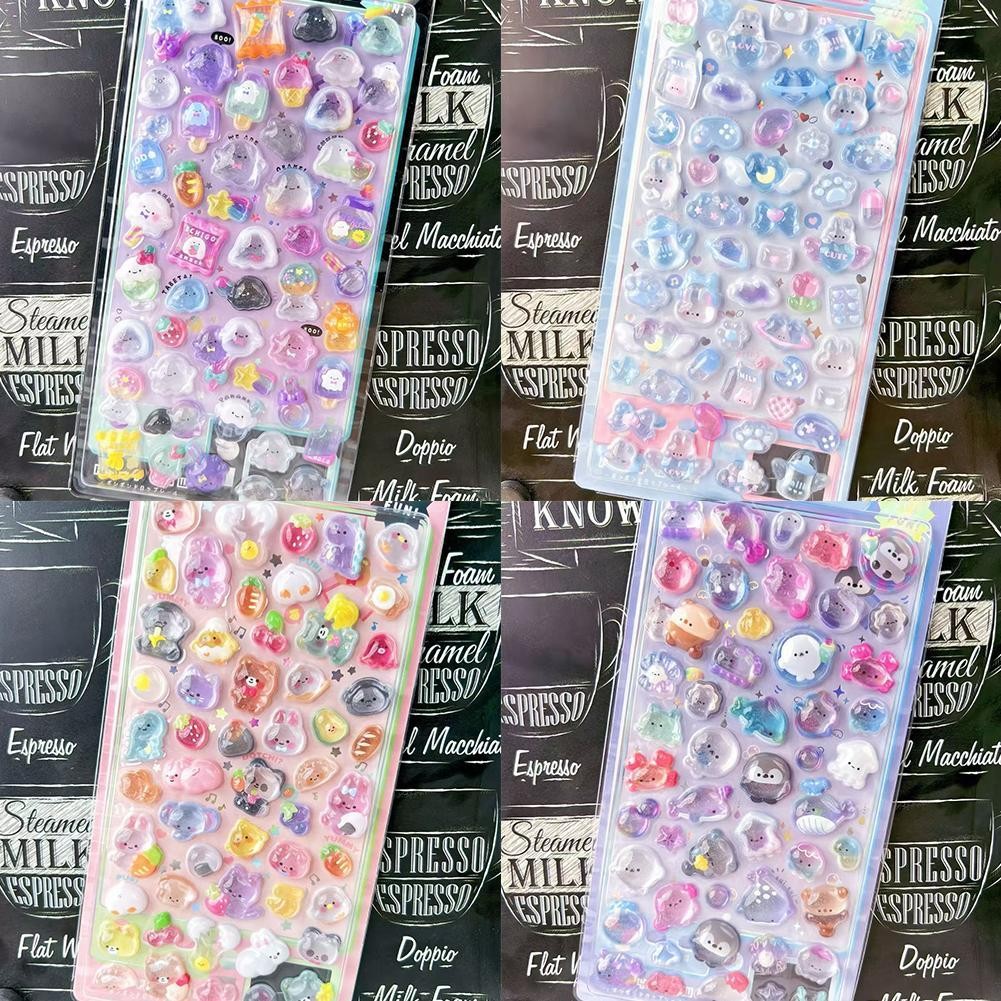 Động Vật Dễ Thương Kẹo Thỏ Thả 3d Giảm Miếng Dán Móng Tay Thẩm Mỹ Dán Tự Làm Miếng Dán Nhật Ký H0i2