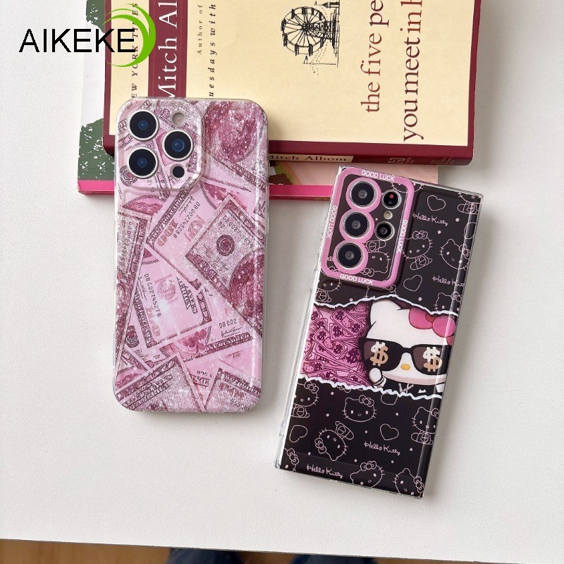 Ốp Điện Thoại HelloKitty Mát Cho Tecno Camon 40 30 Premier 18 16S 15 Air Spark 30 30C 20 20C 10 Pro 6 Go 1 2024 POP 8 5G 4G Vỏ Đô La Hồng Hoạt Hình Dễ Thương Vỏ Mềm Trong Suốt