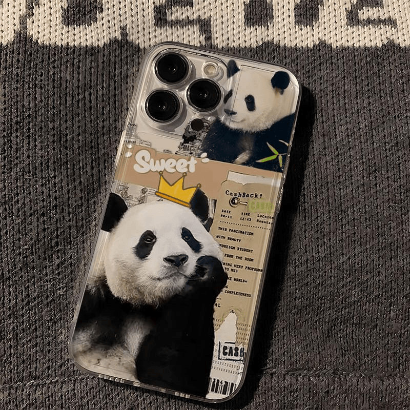 Bán Sản Phẩm Mới Panda Fubao Ốp Lưng Điện Thoại iphone 16PROMAX iPhone15Plus 14 / 13 / 12 Ốp Mềm Trong Suốt Chất Lượng Cao