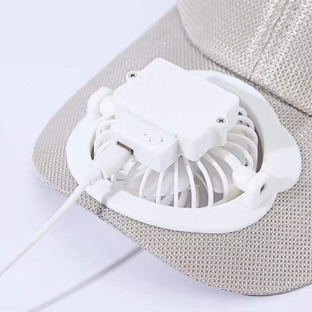 Mũ thể thao HOBBYIN vành rộng bảo vệ tia cực tím, tích hợp quạt sạc thoáng khí cho câu cá & golf
