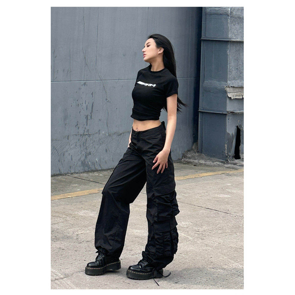 Milyfashion Kim Loại Bóng In Vải Chất Lượng Cao Cổ Tròn Tay Ngắn Vai T Mùa Hè Thiết Kế Hợp Thời Trang Hot Girl Skinny Short Top Y2K BABY TEE