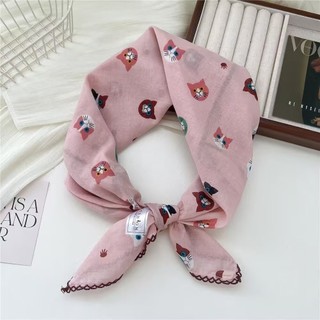 70cm Vải Lanh Cotton Nhỏ Vuông Khăn Lụa Nữ Nghệ Thuật Trang Trí Khăn Phong Cách Tươi Cổ Khăn Cho Bé Gái Băng Đô Quấn Tóc Khăn Trùm Đầu Chống Nắng