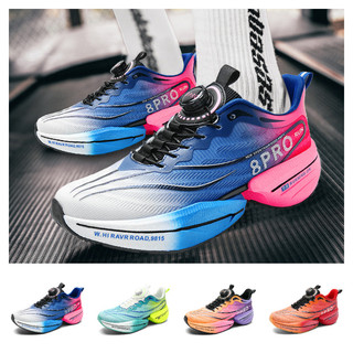 Giày chạy bộ nam nữ khóa núm, thoáng khí, đế mềm, phù hợp marathon, thể thao và sử dụng hằng ngày