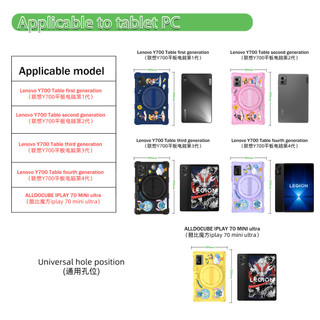 Ốp Silicon Trẻ Em Cho Lenovo Legion Y700 2025 4th TB322FC 8.8inch Legion 2025 3rd TB321FU Y700 2023 2nd 2022 1st 8.8 inch Phim Hoạt Hình Xoay Đứng Có Dây Đeo