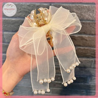 STHB Nơ Ngọc Trai Lớn Tóc Lấy Kẹp Siêu Cổ Tích Gạc Ruy Băng Pin Lưng Nữ Phụ Kiện Cho Nữ VN