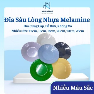 [Giá Xưởng] Đĩa nhựa sâu lòng, đĩa quán nhậu, đĩa nhựa melamine sâu lòng dày dặn loại 1