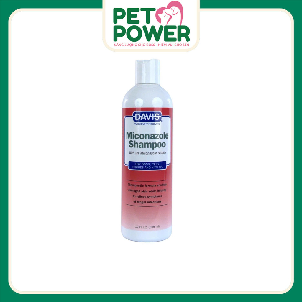 Dầu Tắm Cho Chó Mèo Davis Miconazole – Hỗ Trợ Vệ Sinh & Chăm Sóc Da – 355ml