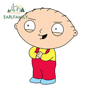 EARLFAMILY Họ Guy Stewie Griffin Xe Dán Anime Tủ Lạnh Ván Trượt Thân PVC Decal Sáng Tạo Chống Trầy Xước Đồ Họa Chống Thấm Nước