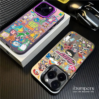 ibumpers Ốp Điện Thoại iPhone Hợp Thời Trang Hoạt Hình Cắt Dán Họa Tiết Cho IPhone 16 15 14 12 13 11 Pro Max IP 7 8 Plus X XS XR Ốp Lưng IMD Cứng Và Nhẵn