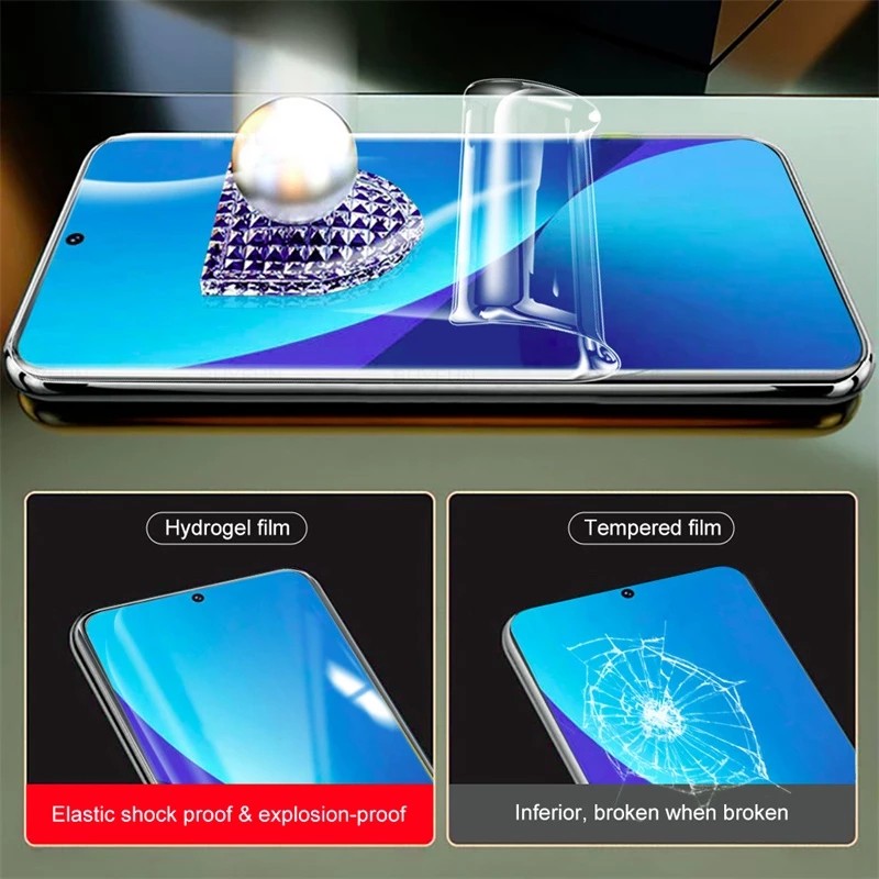 OnePlusAce Ace5Pro Ace3Pro Ace2Pro 3 Chiếc 1000D HD Trong Suốt Mềm Hydrogel Cho OnePlus Ace 5 3 2 Pro Ultra Racing 3V 2V Chống Vân Tay Bảo Vệ Màn Hình Điện Thoại Phim Mềm Mờ