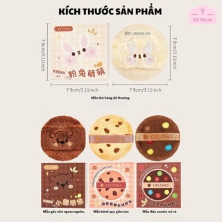 Bông phấn phủ lông nhung hình thú cao cấp GECOMO - Tạo lớp nền mịn lì, tự nhiên