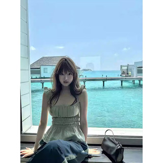 Mỹ Thiết Kê màu Trơn Niche Camisole Quần Áo Nữ Hot Girl Phong Cách Eo Ôm Hơn Nhìn Phù Hợp Với Tất Cả Trận Đấu Top 6.4