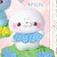 Có hàng YELL Gacha Dòng hoa động vật dễ thương 2 chú thỏ nhỏ hình tượng chơi vườn VF62