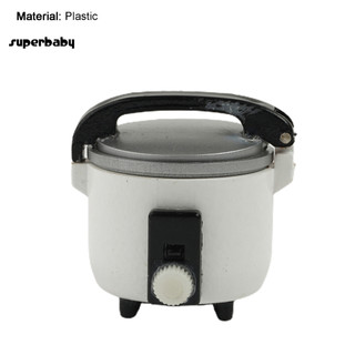 (Superbaby) Nồi Cơm Điện Mini Chi Tiết Tinh Tế DIY Phụ Kiện Nhựa Mô Phỏng Nồi Cơm Điện Trẻ Em Quà Tặng Cho Cảnh Nhà Bếp