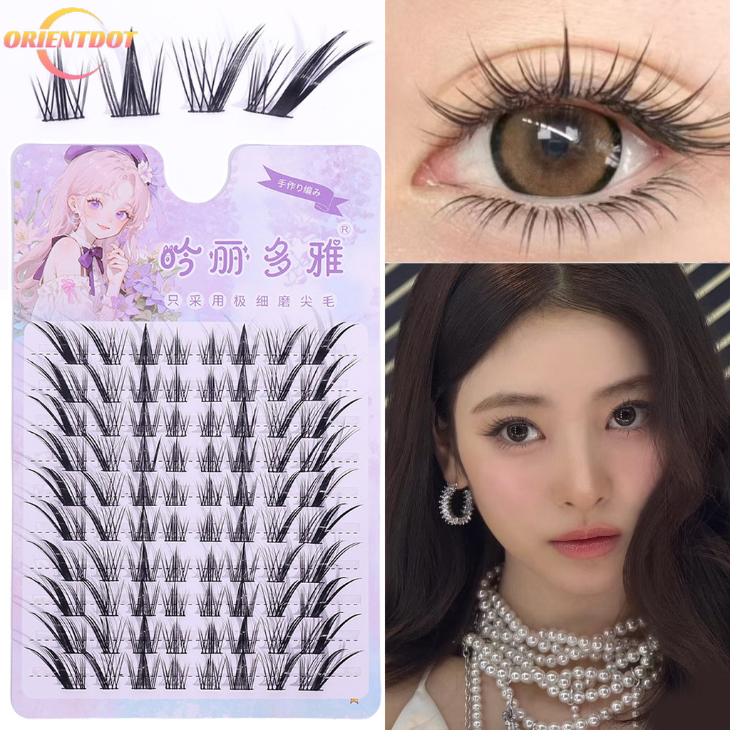 Bộ lông mi giả phân đoạn 3 trong 1 kiểu hỗn hợp - Manga 3D tự nhiên Lông mi gốc đen - Không keo dán / Phong cách keo 2 Tùy chọn