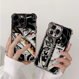 Ốp Điện Thoại Anime Demon Slayer Cho Samsung Galaxy A55 A54 A15 A51 A02 A25 A24 A33 A04E A04 A03 Core A32 A13 A06 A02S A16 Vỏ Điện Thoại Di Động Mạ Túi Khí Trong Suốt Chống Rơi