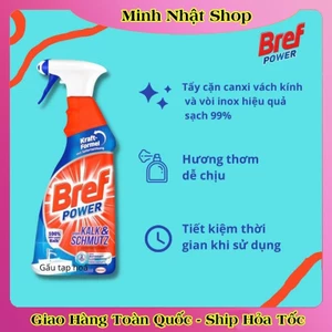 Chai Xịt Tẩy Cặn Canxi Inox Bref Power Dung Tích 750ml Vệ Sinh Vòi Sen, Vách Kính -Hàng Nội Địa Đức