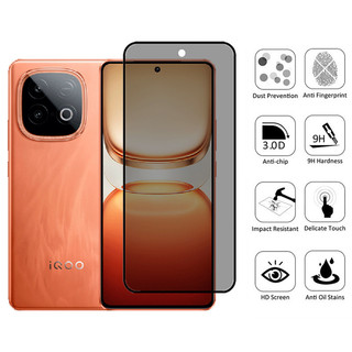 Kính cường lực chống gián điệp 2 trong 1 iQOO Z10 Turbo Plus Bảo vệ màn hình riêng tư cho VIVO Z10 Turbo + Turbo Pro 5G Phim bảo vệ kính chống va đập và phim ống kính máy ảnh