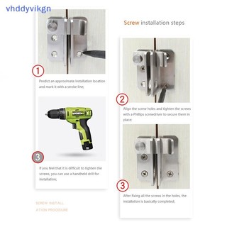 VHDD Thép Không Gỉ Trượt Cửa Khóa Bu Lông Chống Trộm Bắt Khóa Bu Lông Trượt Khóa Khóa Khóa Cổng Khóa An Toàn Phần Cứng Nhà VN