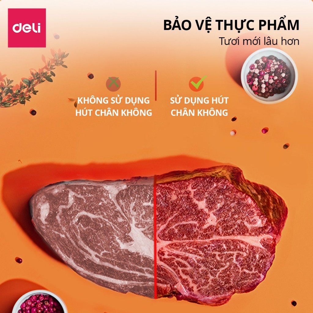 [TẶNG CUỘN TÚI 3M] Máy Hút Chân Không Thực Phẩm LM666 Công Suất Cao Tặng Kèm Ống Hút Thực Phẩm Tiện Lợi